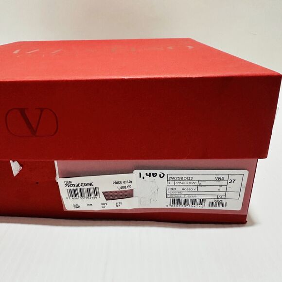 NIB Valentino Garavani EU 37 US 7 Tan-Go Platform Pumps Red Patent Leather $1400 - Picture 14 of 15